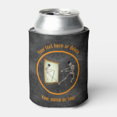 Dansend skelet gepersonaliseerd blikjeskoeler (Blikje Voorkant)