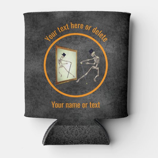 Dansend skelet gepersonaliseerd blikjeskoeler (Voorkant)