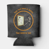 Dansend skelet gepersonaliseerd blikjeskoeler (Achterkant)