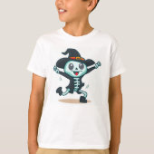 Dansend skelet grappig t-shirt (Voorkant)