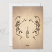 Dansend Skelet Halloween Invitation Feestdagenkaart (Achterkant)