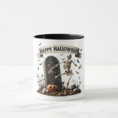 Dansend Skelet Halloween-ontwerp Mok (Midden)