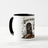 Dansend Skelet Halloween-ontwerp Mok (Voorkant links)