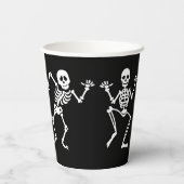 Dansend Skelet Halloween Paper Cups Papieren Bekers (Achterkant)