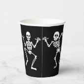 Dansend Skelet Halloween Paper Cups Papieren Bekers (Rechts)