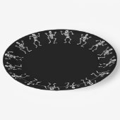 Dansend Skelet Halloween Papier Borden Papieren Bordje (Gekanteld)