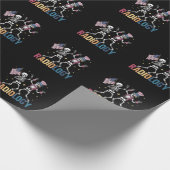 Dansend Skelet Radiologie X-ray Tech Patriottisch Cadeaupapier (Hoek)