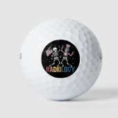 Dansend Skelet Radiologie X-ray Tech Patriottisch Golfballen (Voorkant)
