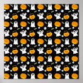Dansend Skelet Rode Harten Liefde Grappige Hallowe Poster (Voorkant)