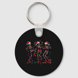 Dansend Skelet Santa Xmas Light Christmas Sleutelhanger