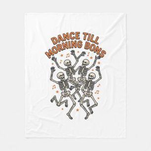 Dansend Skelet Shirt Vintage Grappig Bot Dans Kuns Fleece Deken