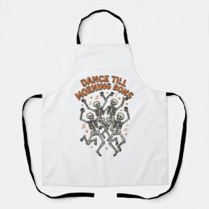 Dansend Skelet Shirt Vintage Grappig Bot Dans Kuns Schort
