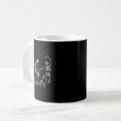 Dansend skelet spelen saxofoon Halloween Koffiemok (Voorkant links)
