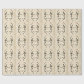  dansend skelet Spooky Gothic Cadeaupapier (Vlak)