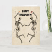  dansend skelet Spooky Gothic Kaart (Voorkant)