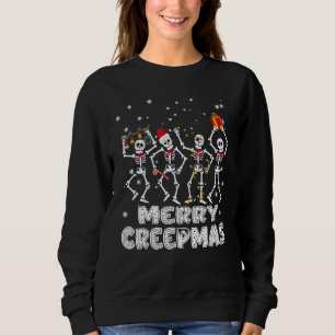 Dansend Skelet Vrolijk Creepmas Kerstmis Xmas Fees Trui
