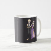 Dansend skeletkoppel op een koffiemok (Voorkant rechts)
