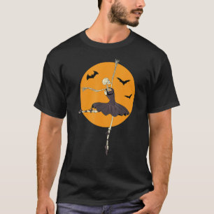 Dansend Skeleton Ballerina Ballet Dance Halloween T-shirt