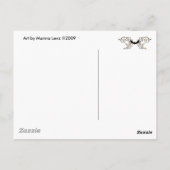 Dansend Skeleton Briefkaart (Achterkant)