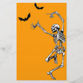 Dansend Skeleton Briefpapier (Voorkant)