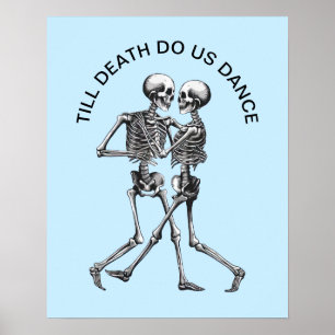 Dansend Skeleton Couple Poster