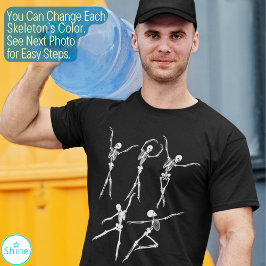 Dansend Skeleton crepy grappige ballerinas Hallowe T-shirt