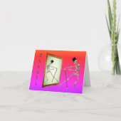 Dansend Skeleton Cute Hartelijk dank Bedankkaart (Voorkant)