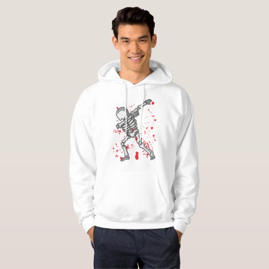 Dansend Skeleton Funny Halloween Hoodie (Voorkant volledig)