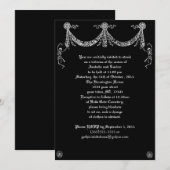 Dansend Skeleton Garland Gothic Wedding Kaart (Voorkant / Achterkant)