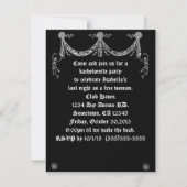 Dansend Skeleton Garland Gothic Wedding Kaart (Achterkant)