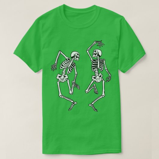 Dansend Skeleton Gothic Gothic Spooky Womens Hwe T-shirt (Design voorkant)