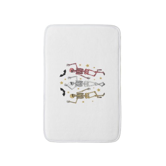 Dansend Skeleton Halloween Badmat (Voorkant Verticaal)