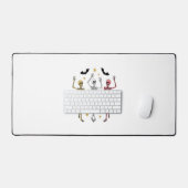 Dansend Skeleton Halloween Bureaumat (Keyboard & Muis)