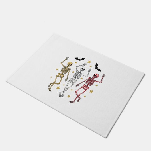 Dansend Skeleton Halloween Deurmat (Schuin)