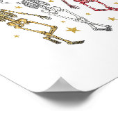 Dansend Skeleton Halloween Poster (Hoek)