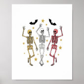 Dansend Skeleton Halloween Poster (Voorkant)