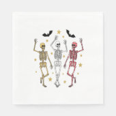 Dansend Skeleton Halloween Servet (Voorkant)