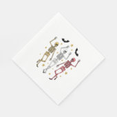 Dansend Skeleton Halloween Servet (Hoek)