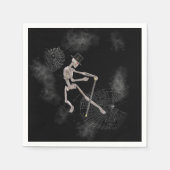 Dansend Skeleton Halloween Servet (Voorkant)