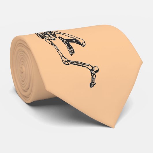 Dansend Skeleton Halloween Stropdas (Opgerold)