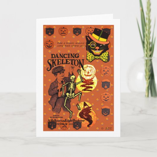 Dansend Skeleton Kaart (Voorkant)