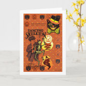 Dansend Skeleton Kaart (Gele Bloem)