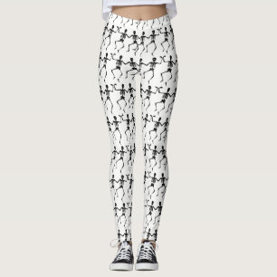 Dansend Skeleton Kwartet Halloween Thunder_Cove Leggings