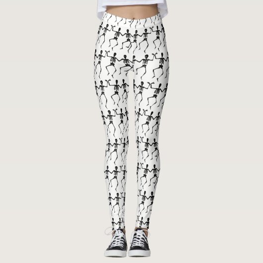 Dansend Skeleton Kwartet Halloween Thunder_Cove Leggings (Voorkant)