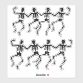 Dansend Skeleton Kwartet Halloween Thunder_Cove Sticker (Vel)
