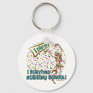 Dansend Skeleton Nursing School Survivor Sleutelhanger