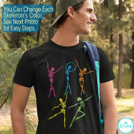 Dansend Skeleton spooky, grappig Halloween T-shirt