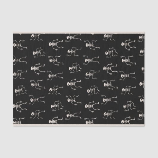 Dansend Skeleton Tissuepapier (Voorkant)