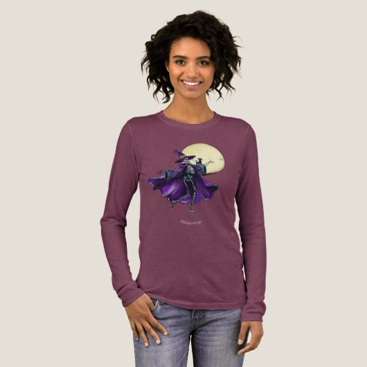 Dansend Skeleton Tri-Blend Shirt (Voorkant)