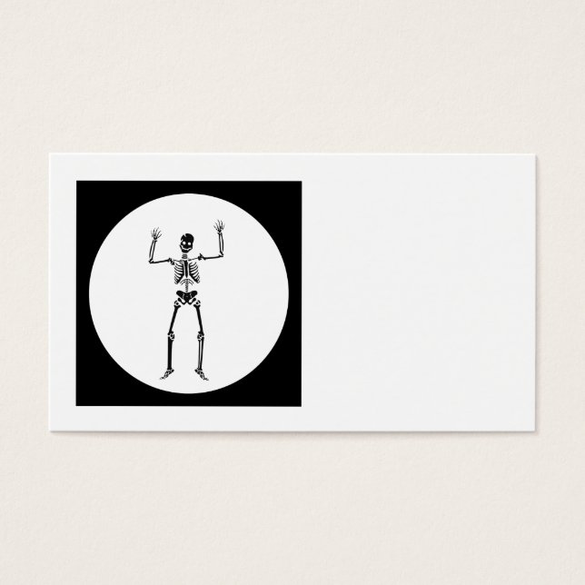 Dansend Skeleton Visitekaartje (Voorkant)